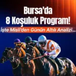 Bursa'da 8 koşuluk program! İşte Misli'den günün altılı analizi...