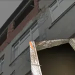 Apartmanların altından dere akıyor! Canlı yayında gösterdi
