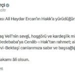 Bakan Çiftçi'den Ali Haydar Ercan için taziye mesajı