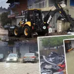 Bir kenti daha sağanak vurdu: Yollar göle döndü, iş yerlerini su bastı