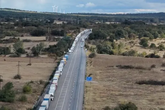 Bulgaristan sınırında 30 kilometre TIR kuyruğu