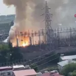 Diyarbakır'da trafo merkezinde yangın ve patlama: O anlar kamerada