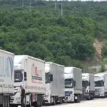 Hamzabeyli Sınır Kapısı'nda 27 kilometrelik tır kuyruğu oluştu