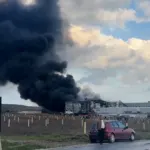 Kırklareli'nde ilaç fabrikasında çıkan yangına müdahale ediliyor