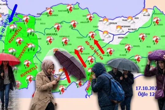 Meteoroloji'den 5 ile turuncu, 39 ile sarı kodlu uyarı!