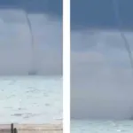 Mudanya’da denizde panik: Dev hortum kamerada!
