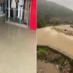 Zonguldak'ta sağanak: Dereler taştı, istinat duvarı çöktü